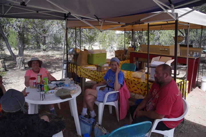 Wild Turkey Camp area, with Julie, Sandra, John & Beachy